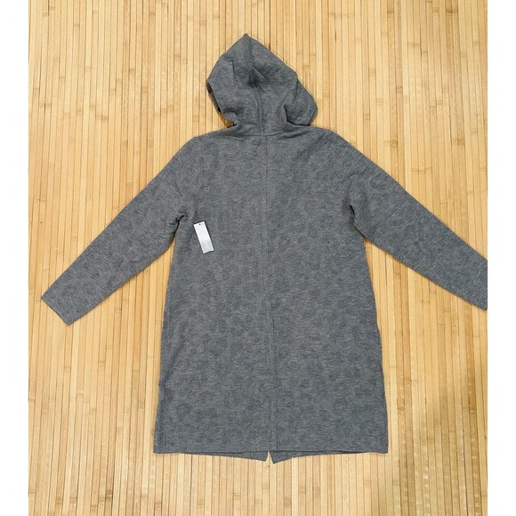 CHICOS NEW Tonal Animal Print Long Cardigan Sweater Coatigan Gray Womens S 0 4/6 - Picture 5 of 8